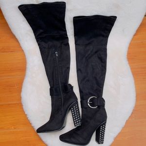 Suede Thigh High Boots